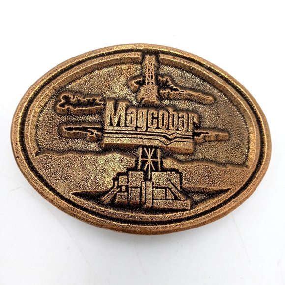 Magcobar Belt Buckle Drilling Fluids Vintage Roughneck Oilfield Oil Field Dyna U - Picture 4 of 5